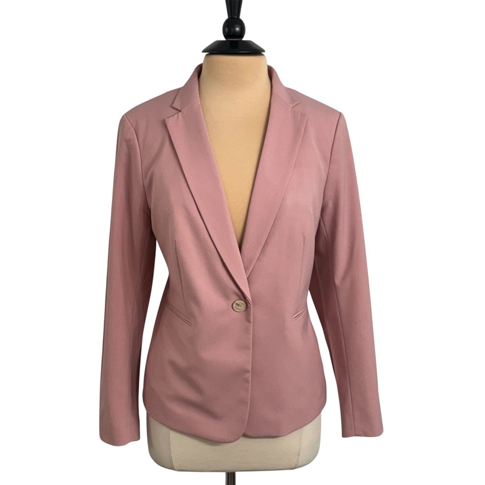 H&M Women's Dusty Rose Single Breasted Fitted Blazer